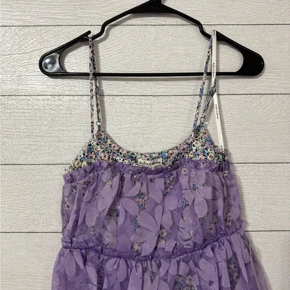 For Love & Lemons Villegas Floral Sheer Fabric Bodysuit Midi Dress Size XS NWT - Picture 5 of 11
